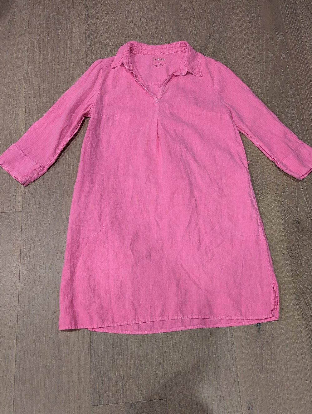 Pink Linen Tunic Dress